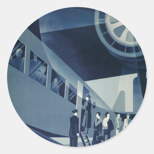 Flyg Med A-B Aerotransport Classic Round Sticker (Front)