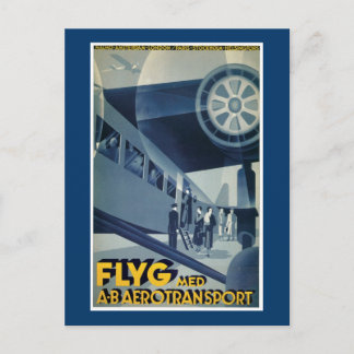 Flyg Med A-B Aerotransport Postcard