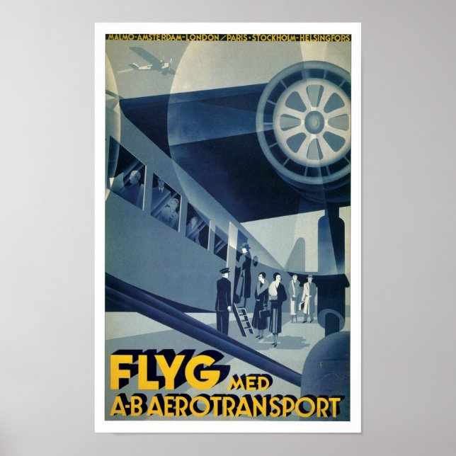 Flyg Med A-B Aerotransport Poster (Front)