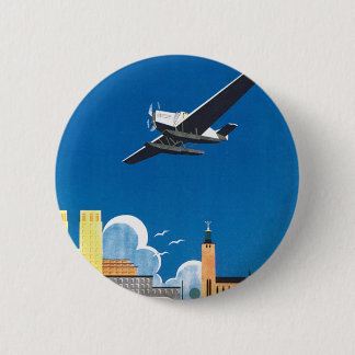 Flyg Over Stockholm 6 Cm Round Badge