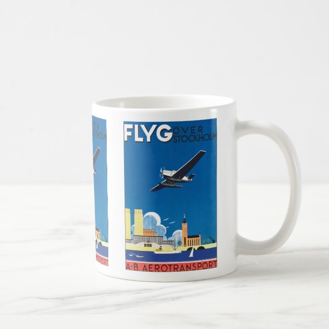 Flyg Over Stockholm Coffee Mug (Right)