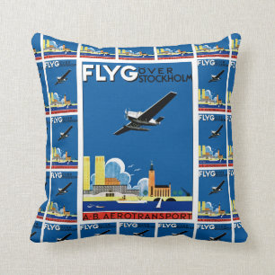 Flyg Over Stockholm Cushion