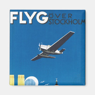 Flyg Over Stockholm Magnet