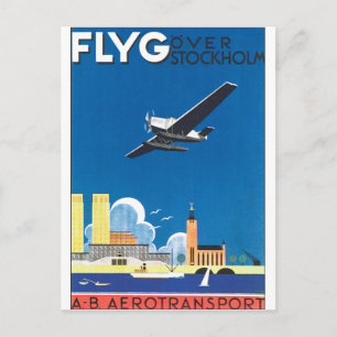 Flyg Over Stockholm Postcard
