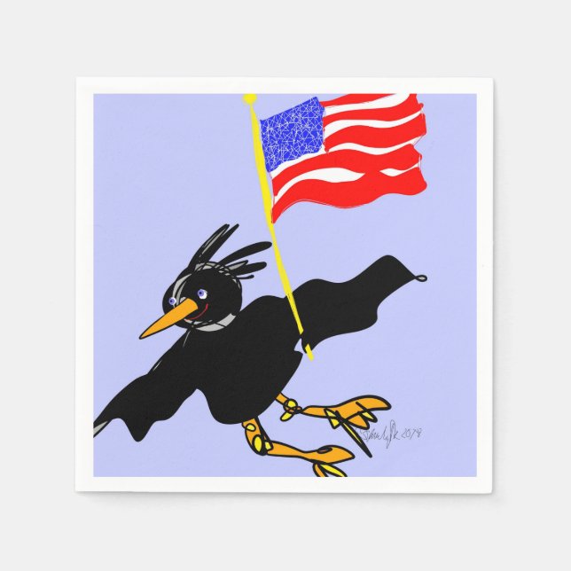 FLYIN OUR FLAG cocktail napkins (Front)