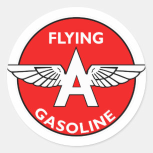 Flying A Gasoline flat version Classic Round Sticker