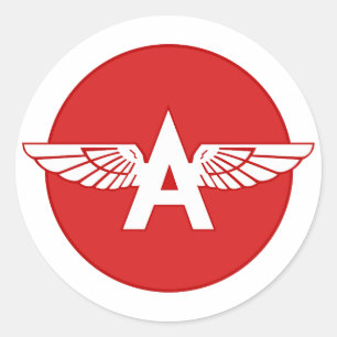 Flying A Gasoline Red Circle Flat version Classic Round Sticker