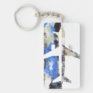 Flying Abstract by Michael Moffa Key Ring