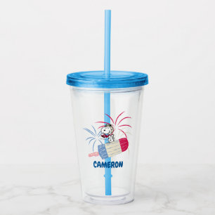 Flying Ace Snoopy on Ice Pop Acrylic Tumbler