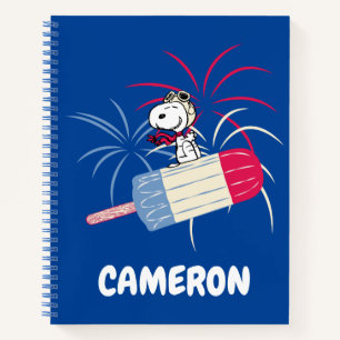 Flying Ace Snoopy on Ice Pop Notebook