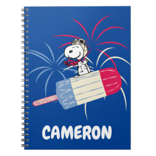 Flying Ace Snoopy on Ice Pop Notebook