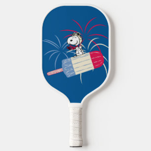 Flying Ace Snoopy on Ice Pop Pickleball Paddle