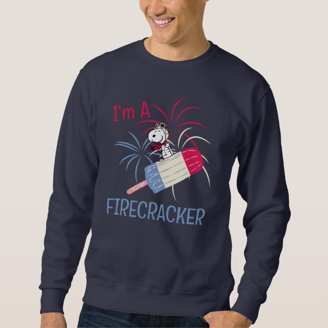 Flying Ace Snoopy on Ice Pop Sweatshirt (Front)