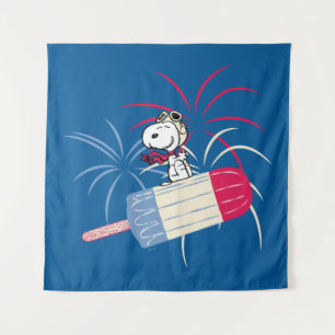 Flying Ace Snoopy on Ice Pop Tapestry