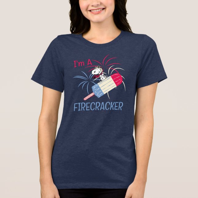 Flying Ace Snoopy on Ice Pop Tri-Blend Shirt (Front)