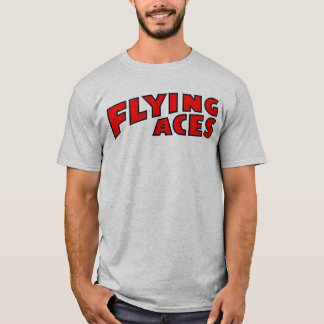 Flying Aces Grey T Shirt Logo Alternate