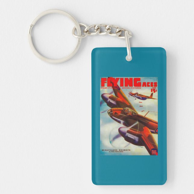 Flying Aces Magazine Cover 5 Key Ring (Front)