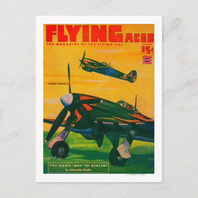 Flying Aces Magazine Cover 5 Postcard (Front)