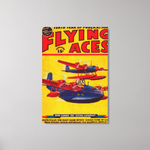 Flying Aces Magazine Cover Canvas Print