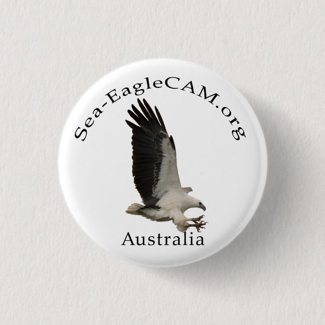 Flying Adult Sea-Eagle Button (Front)