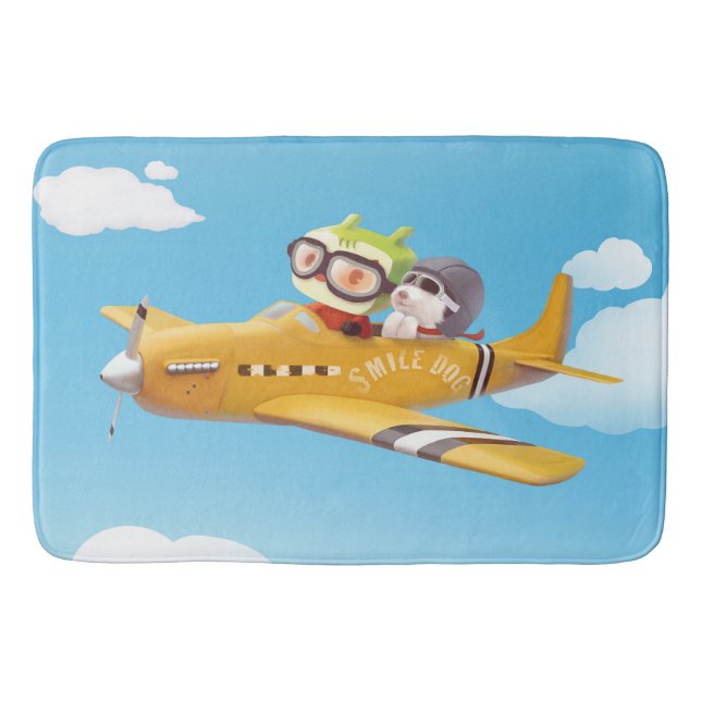 Flying Adventure with Dog Bath Mat (Front)