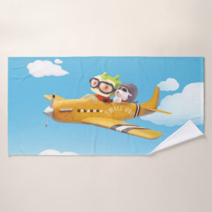 Flying Adventure with Dog Bath Towel