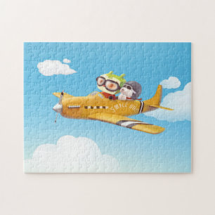 Flying Adventure with Dog Jigsaw Puzzle
