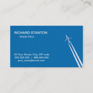 Flying aeroplane business card