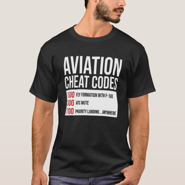 Flying Aeroplane Pilot Aviation Codes Jet F 16s Ca T-Shirt (Front)