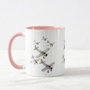 Flying aeroplanes cute Mug