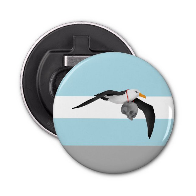 Flying Albatross With Human Skull Bottle Opener (Front)