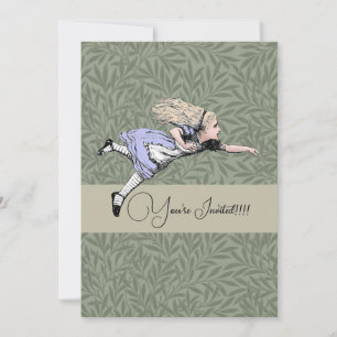 Flying Alice in Wonderland Looking Glass Invitation