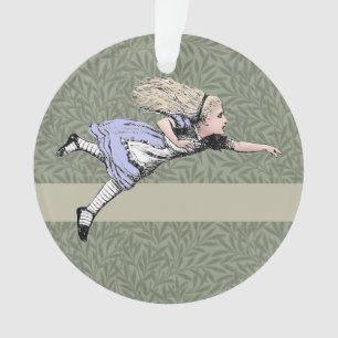 Flying Alice in Wonderland Looking Glass Ornament