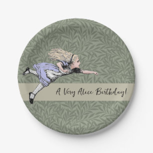 Flying Alice in Wonderland Looking Glass Paper Plate
