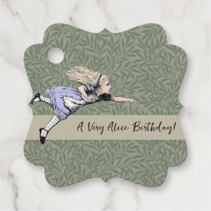 Flying Alice Wonderland Adventure Vintage Tenniel Favour Tags