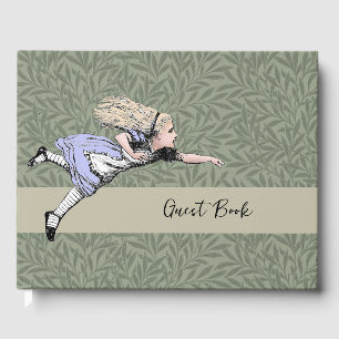 Flying Alice Wonderland Adventure Vintage Tenniel Guest Book