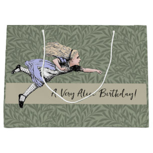 Flying Alice Wonderland Adventure Vintage Tenniel Large Gift Bag