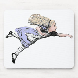 Flying Alice Wonderland Adventure Vintage Tenniel Mouse Mat
