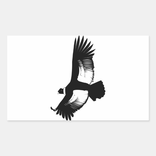 Flying Andean Condor Rectangular Sticker (Front)