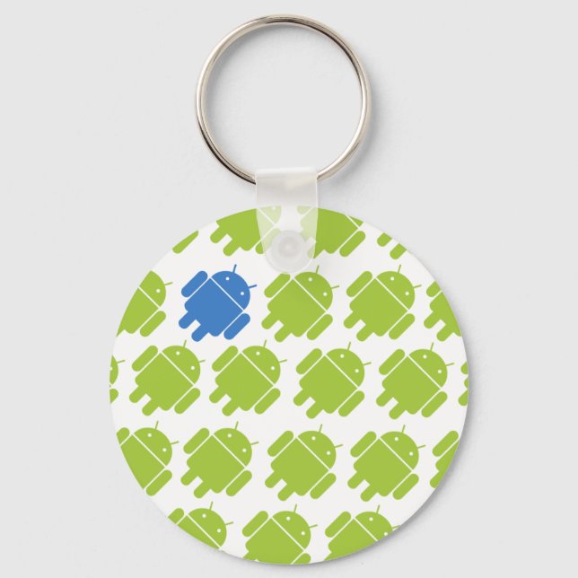 Flying Android Blue Key Ring (Front)