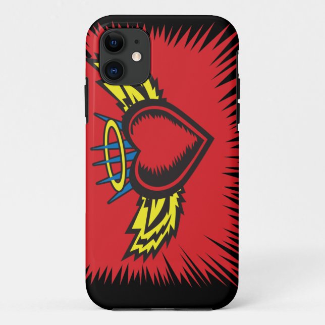 Flying Angel Heart Tattoo Case-Mate iPhone Case (Back)