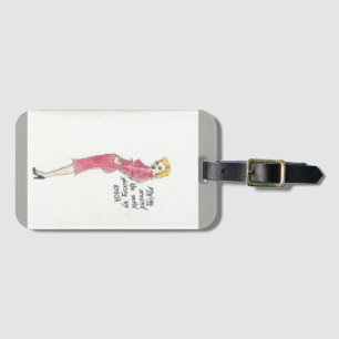 "Flying around the world Picking up trash" bag tag