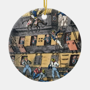 Flying Artillery or A Horse Marine (colour engravi Ceramic Tree Decoration