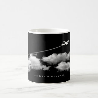 Flying Away/Jet Aeroplane/Personalised Pilot Coffee Mug