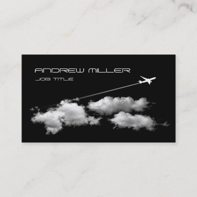 Flying Away/Jet Aeroplane/Pilot Travel Agent Business Card (Front)