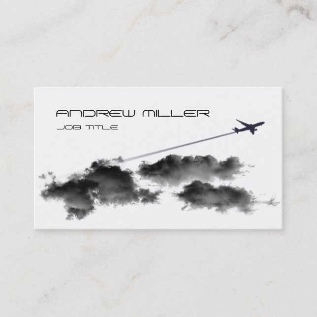 Flying Away/Jet Aeroplane/Pilot Travel Agent Business Card (Front)