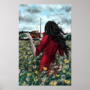 Flying Away Summer Sonata Poster Print - Painting