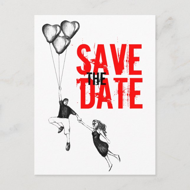 Flying Away with Love Announcement Postcard (Front)