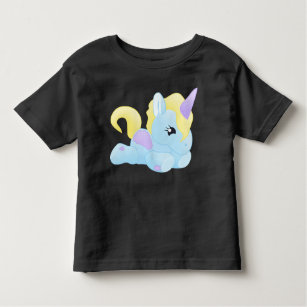 Flying Baby Blue Unicorn 2t 3t 4t 5t Girls Toddler T-Shirt