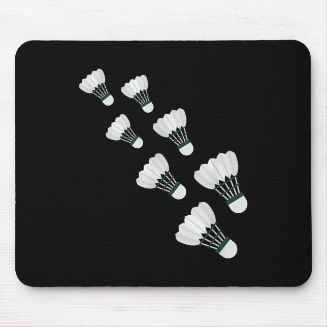 Flying Badminton Shuttles  Mouse Mat (Front)